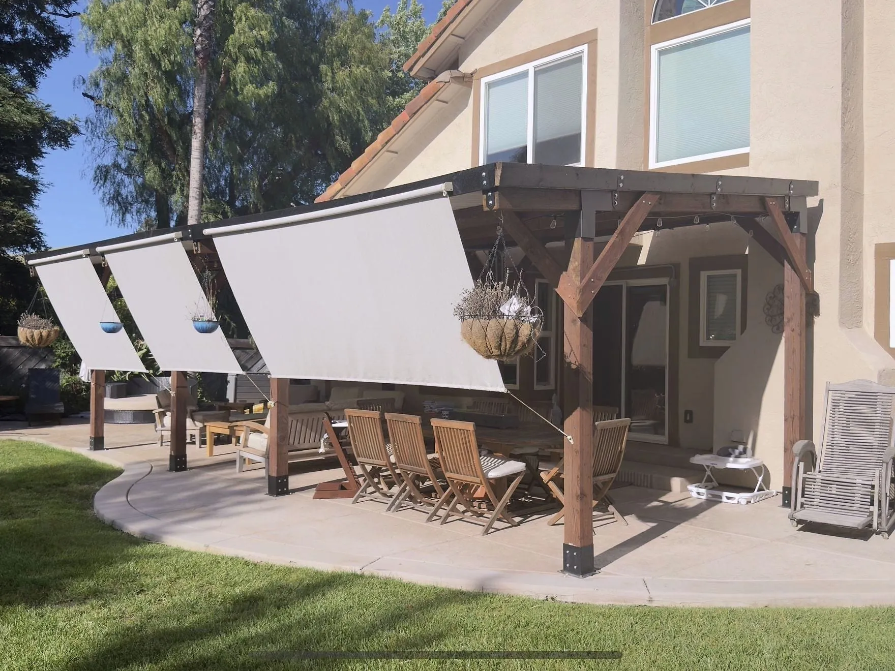 After — Bare patio to covered patio