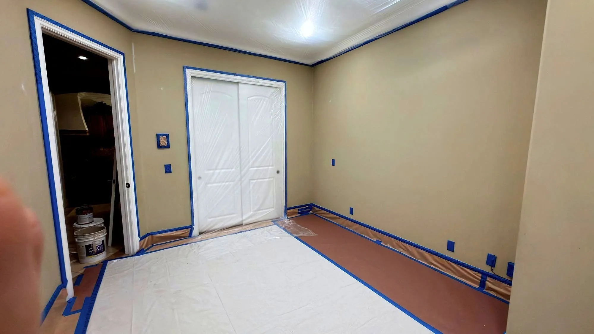 Same job finished — doors, trim and walls in one go.
