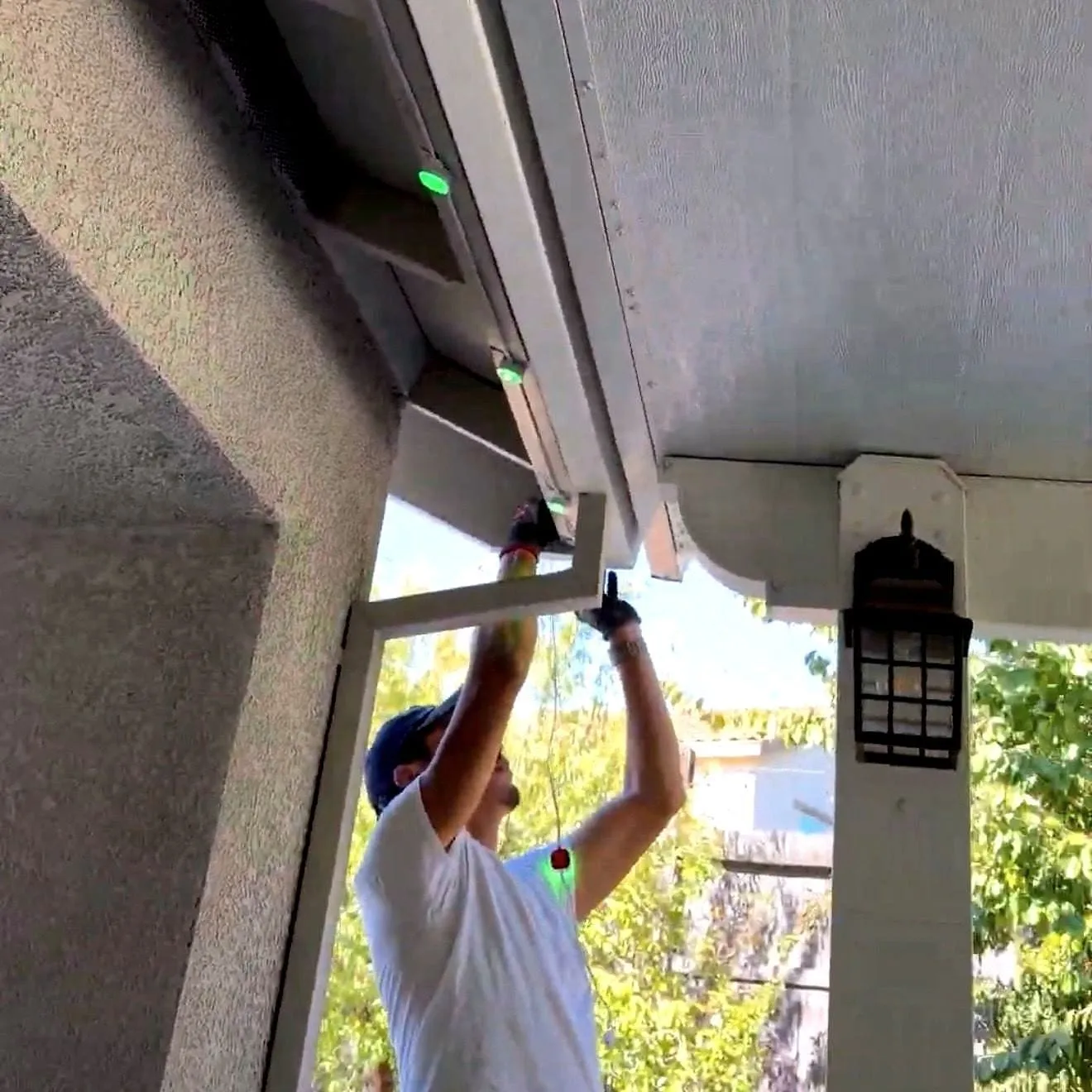 Putting them up. The ladder work is most of what people are paying to avoid.