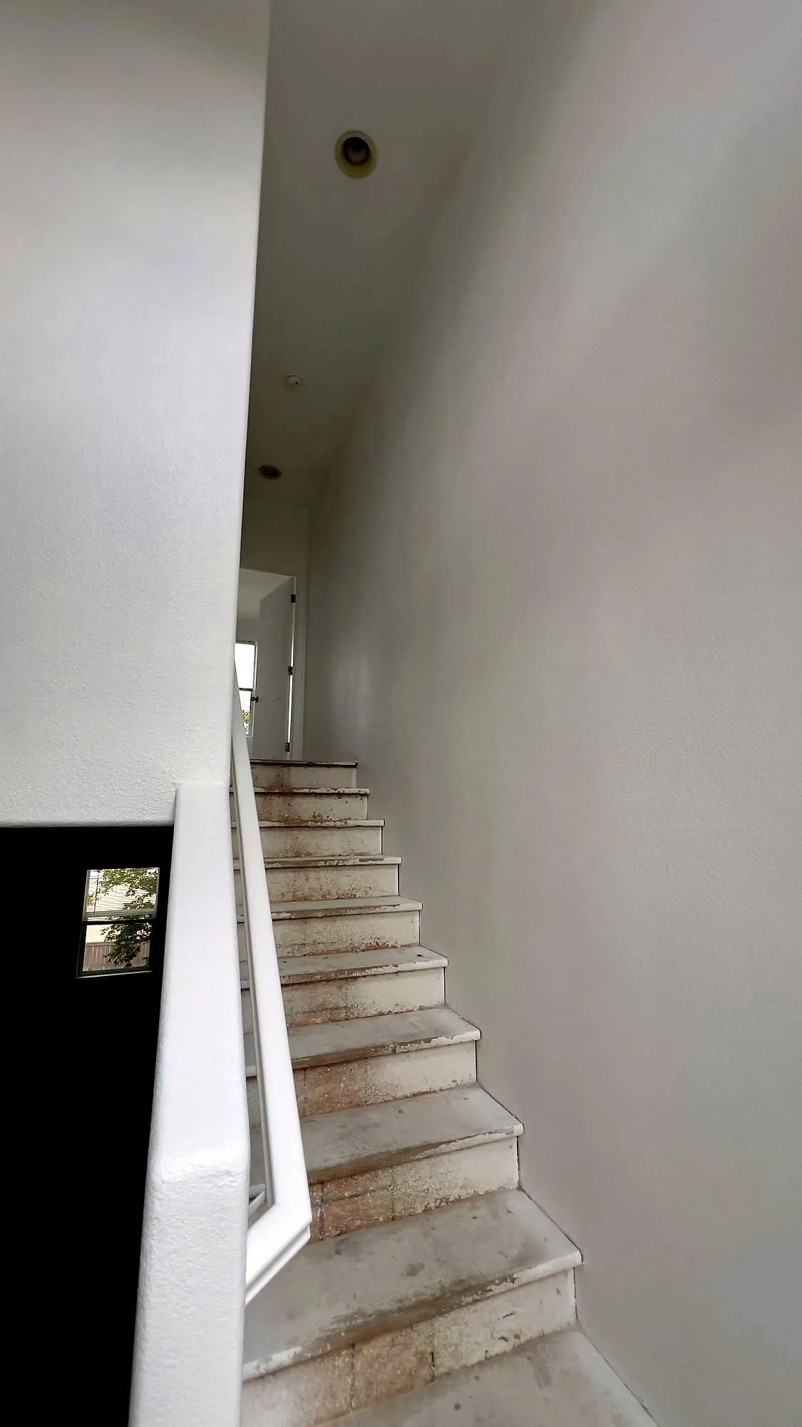 Stair run with the base carried round the landing.